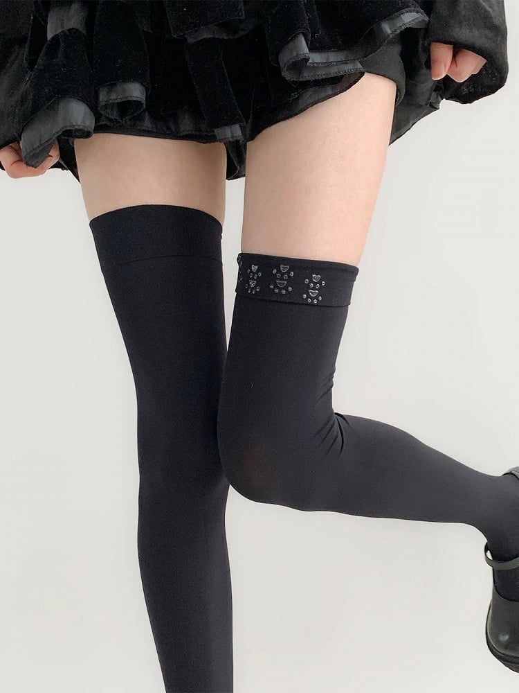 Stockings Thigh-High Extended Cat Length Anti-Slip Paw 180cm