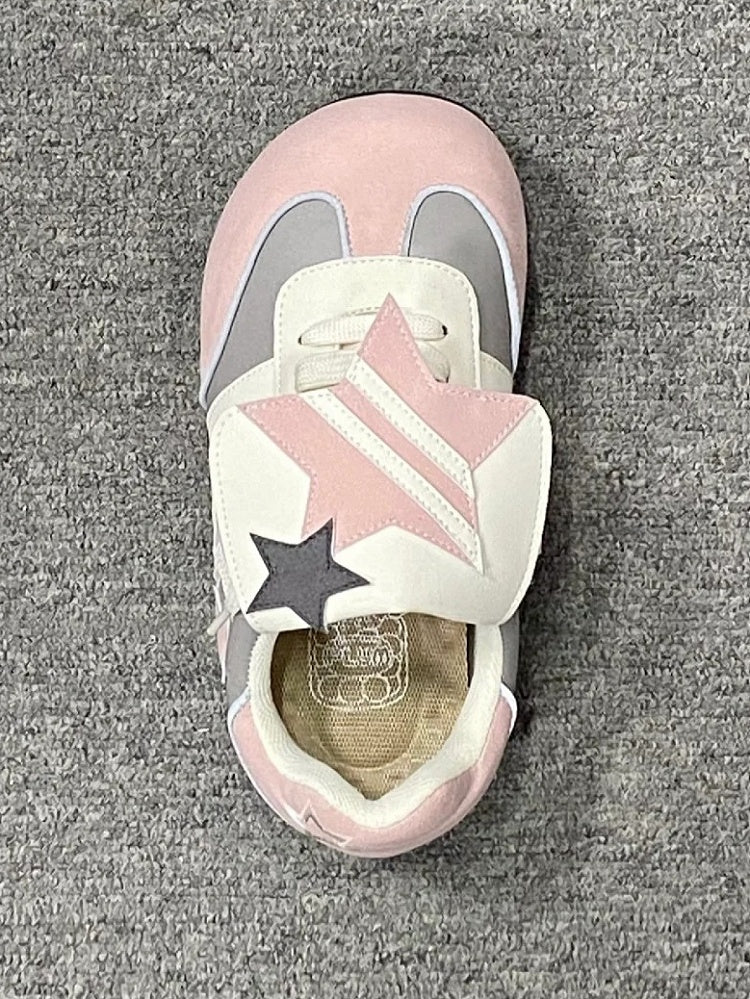 Lacing in Sweet Details Sneakers Lolita Pink with Height Sole 4.5cm Star