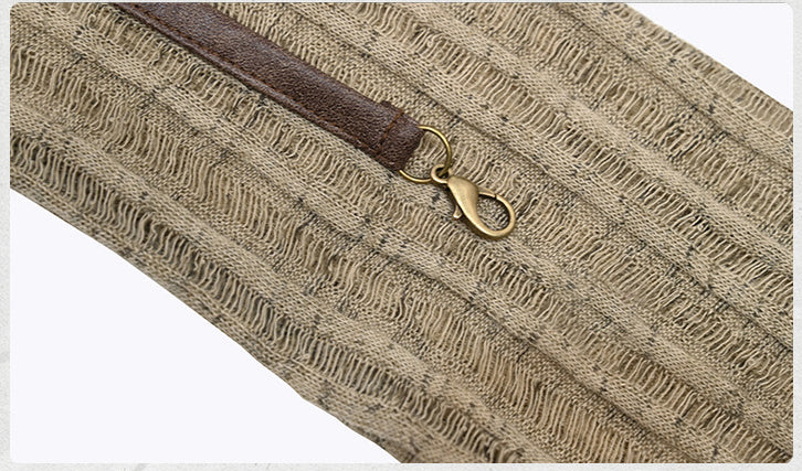 Wasteland Light Top Knit V-neck Punk Fit Coffee Slim