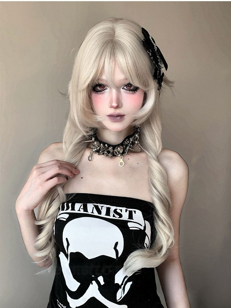 Blonde 71cm Full Bang Wig with Long Roman Curly - Alice Garden