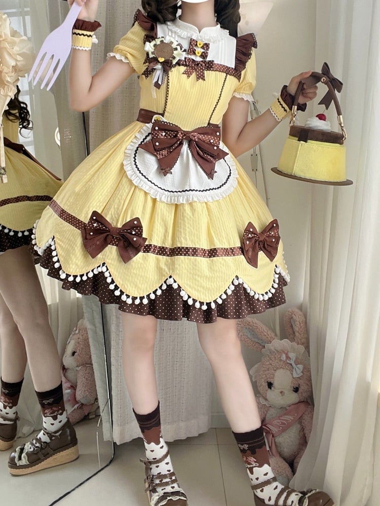 Sweet Lolita Wrist Cuffs in Two Shades - Alice in Wonderland Lolita