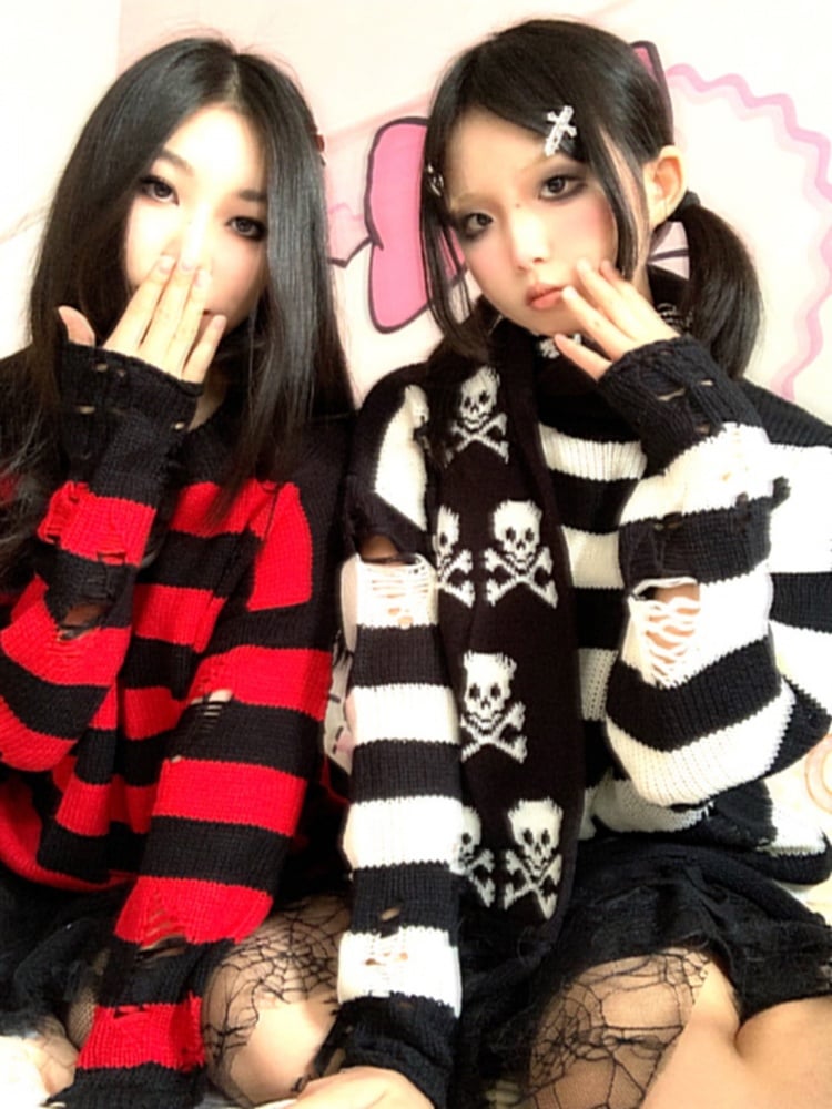 スケルトン柄タッセルスカーフ