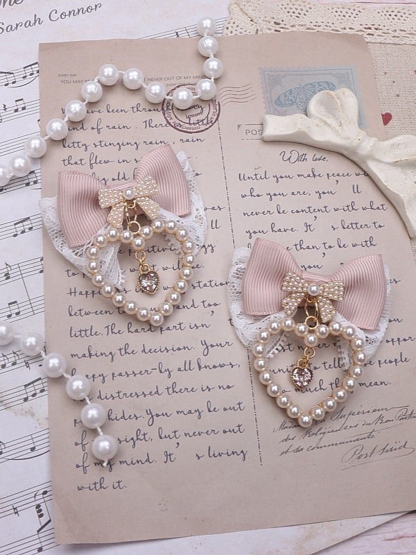 Jirai Bowknot Kei Options Charm Color 8 Hairclip Heart