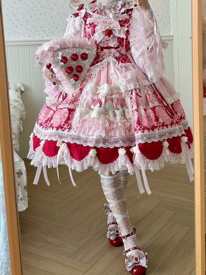Pink Lace Trim Peter Pan Collar Bell Sleeve Lolita Blouse - Ball Lolita