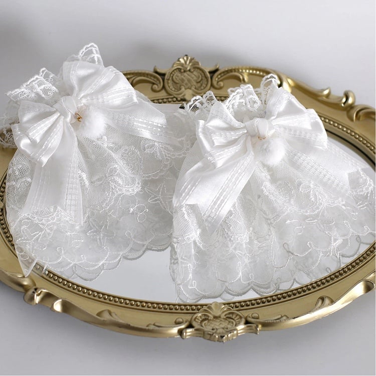 Sweet Shiro Bow (Elegant Cuffs Wrist Style) Sheer Lace