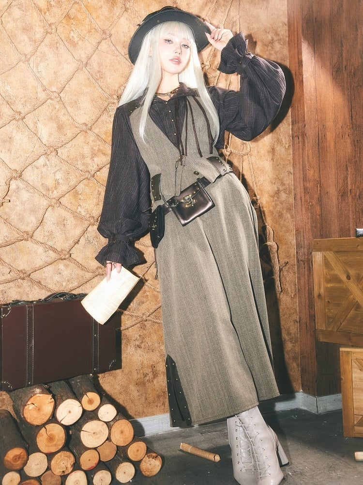 Punk CoffeeGray Steampunk Wasteland Waistcoat