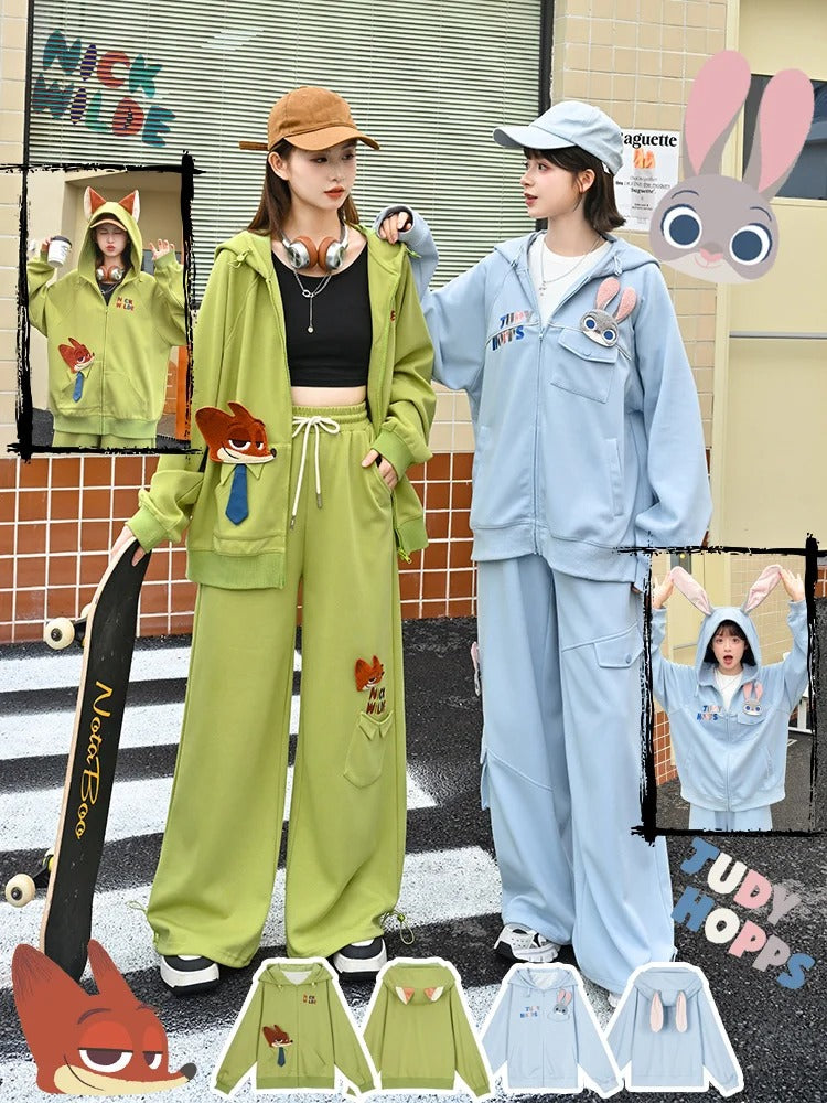 Zootopia Plüsch Nick Grüne Hose mit Kordelzug am Bündchen und geradem Bein