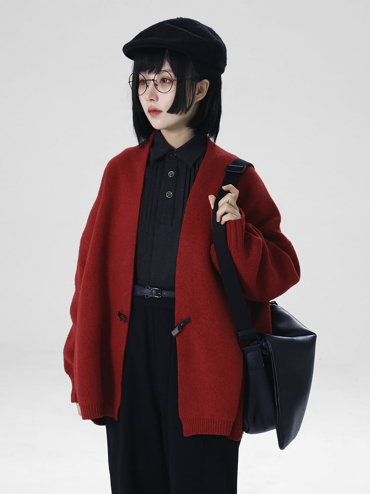 Ouji Lolita Red Unisex Cardigan