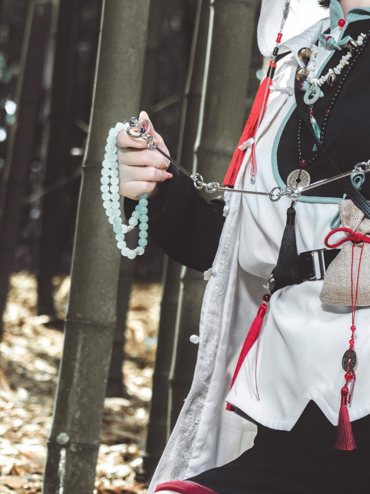 Grünes Perlenarmband