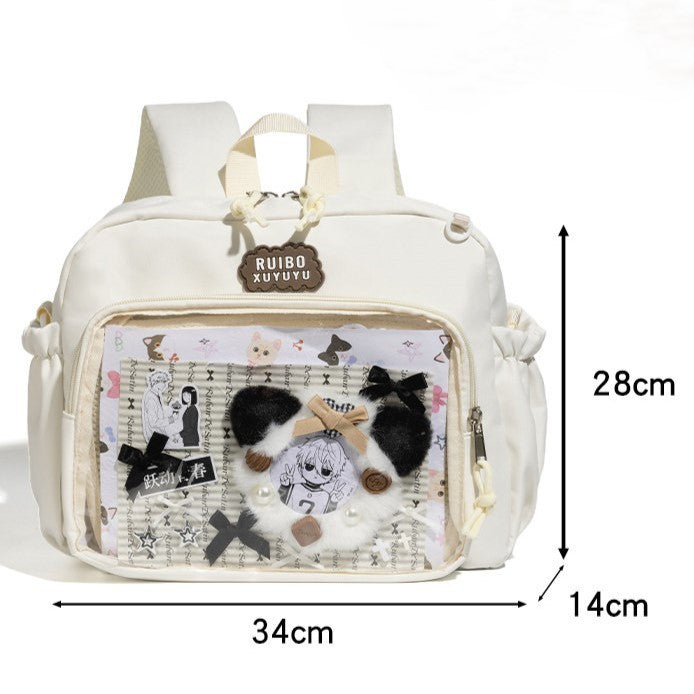 Pockets Backpack Blue/White Ita with Side