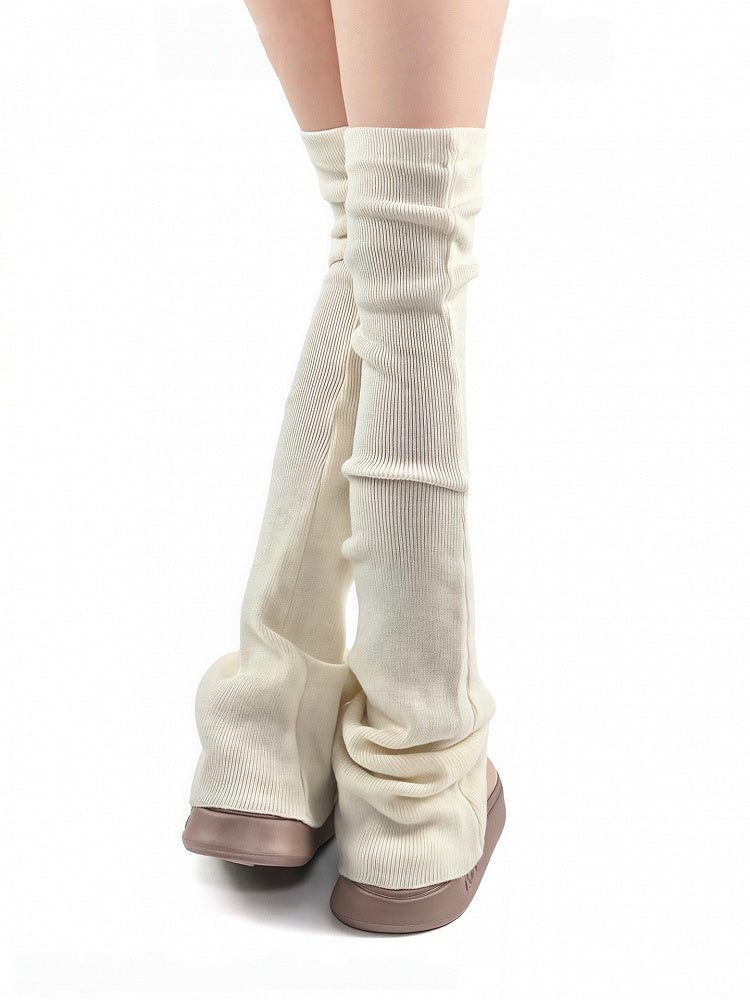 5 Warm Colors Slimming Knee Over Leg Knitted Flared Warmers