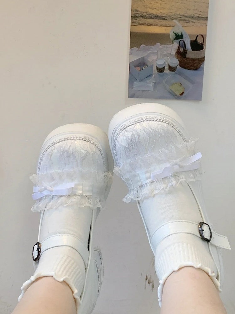 Off-White Lolita Mary Janes - Classic 6cm Low Heel with Bow Accents