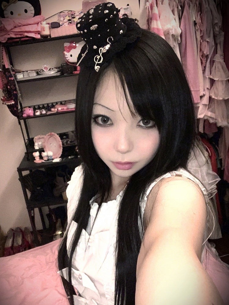 Punk Skeleton Mini Black And Hat Cross Note Musical Charm