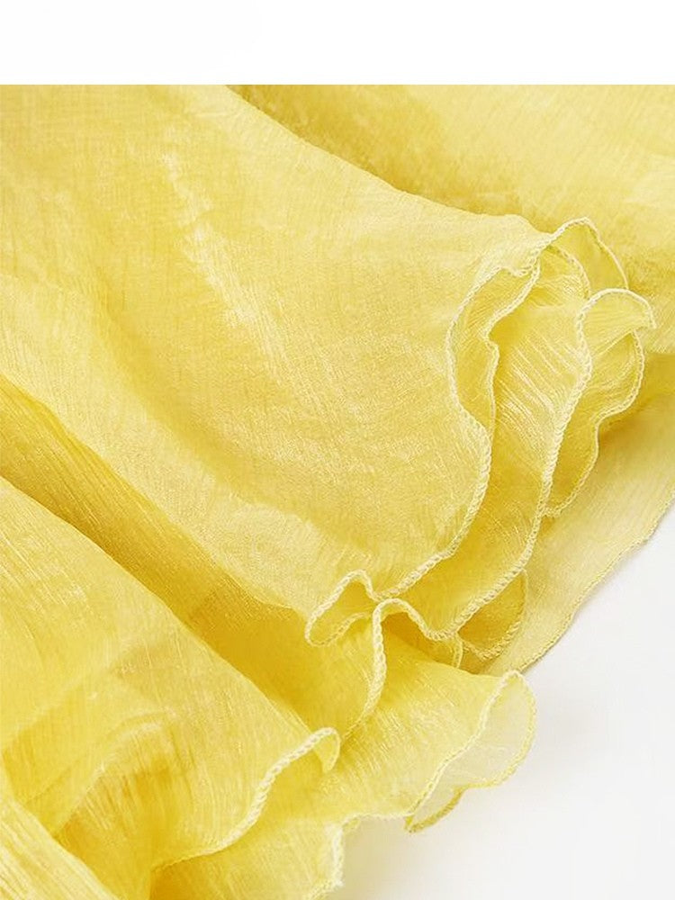 黄色のサマースカート Y2K