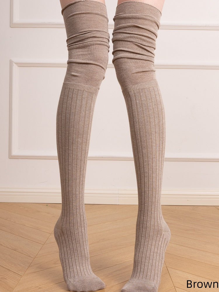 Colors Over Knee Loose 6 Stockings Maillard Style