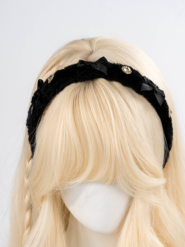 自雷系 ラインストーンとちょう結び ふわふわKC