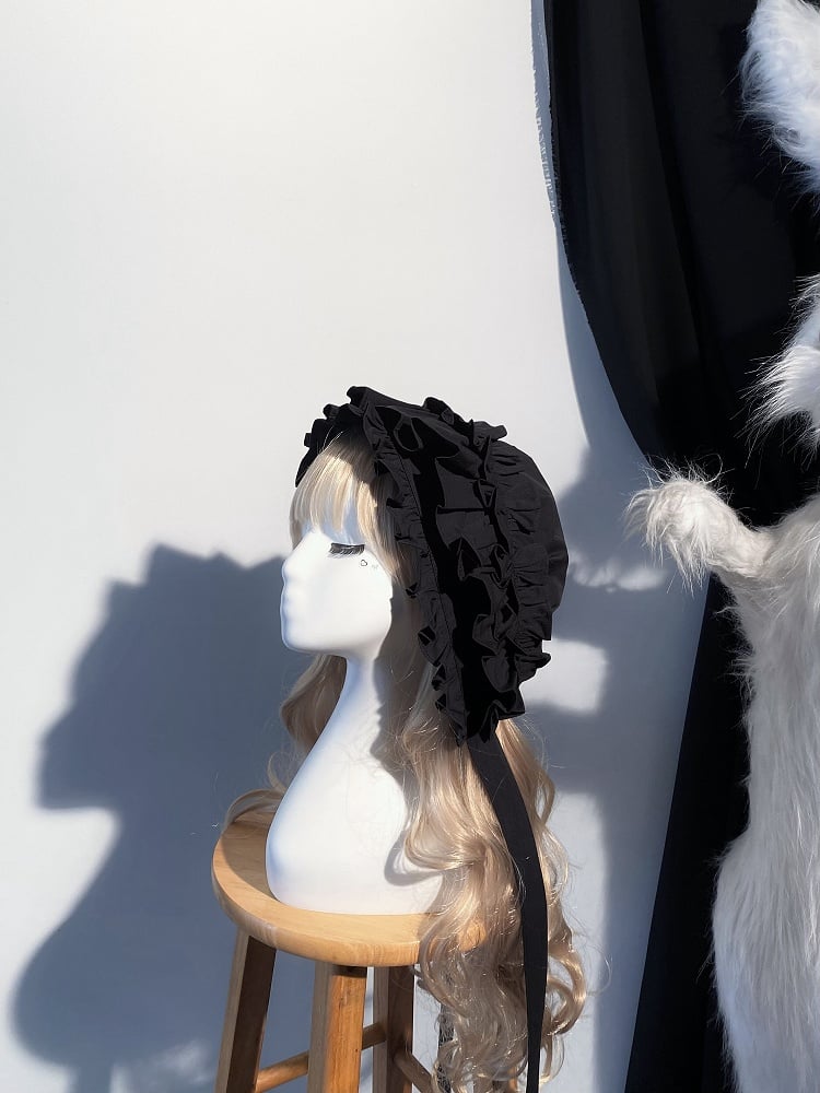 Black / White / Blue / Red Lolita Baby Hat - Blossom Herald