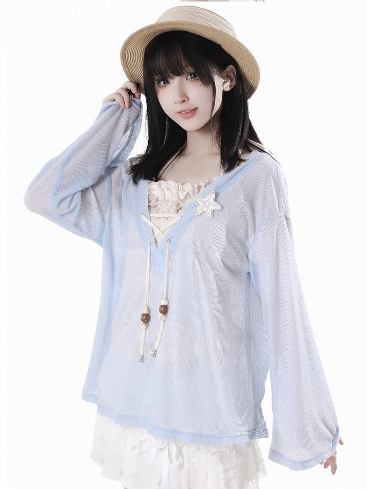 with Detachable Halter Top Apricot Ruffle Trim Beaded Bowknot Self-tie Padded Cups