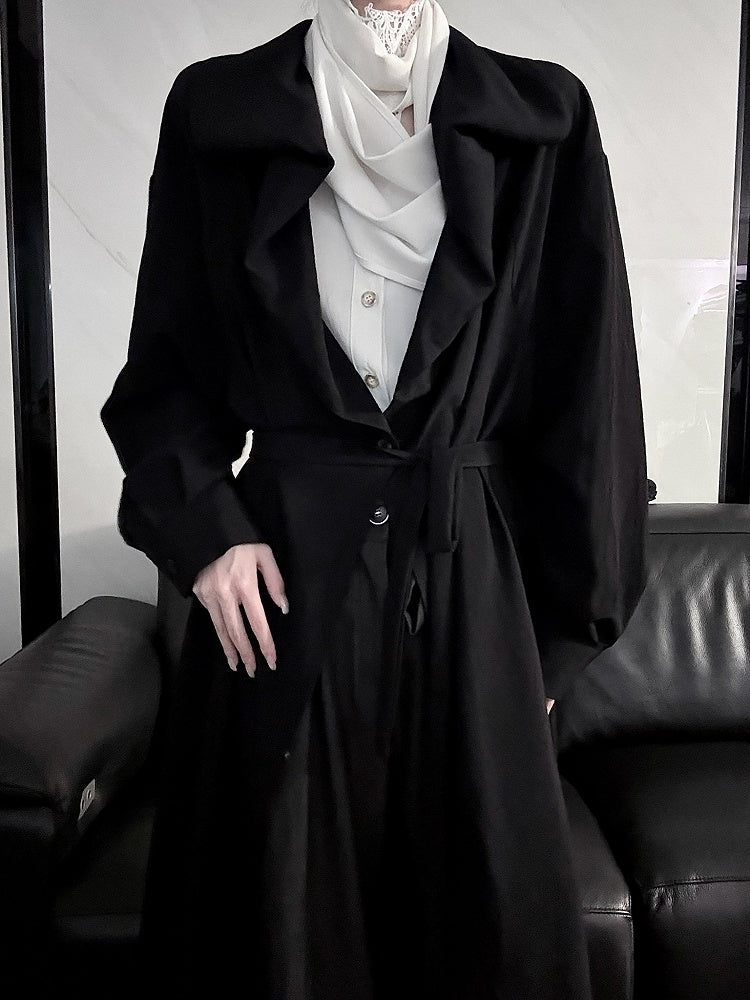 with Shirt Sleeve Elegant Long Scarf Neckline White