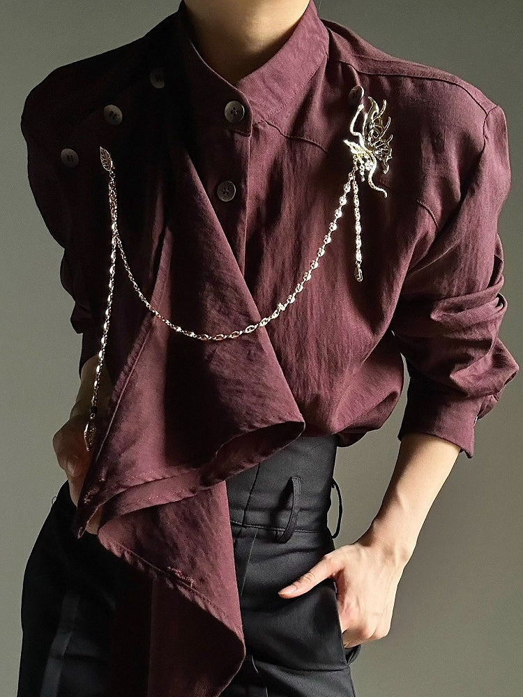 Butterfly Golden Brooch Charm Detachable Prince Chain with