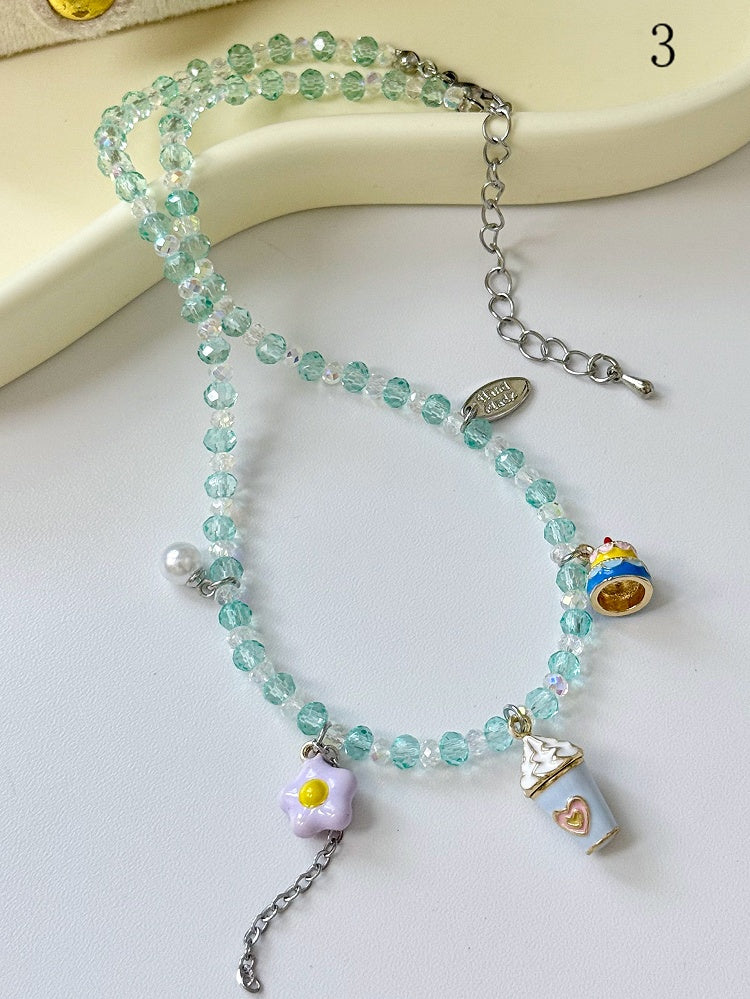 フルーツ/クッキーネックレス ビーズオプション 4ペンダント ビタースイート