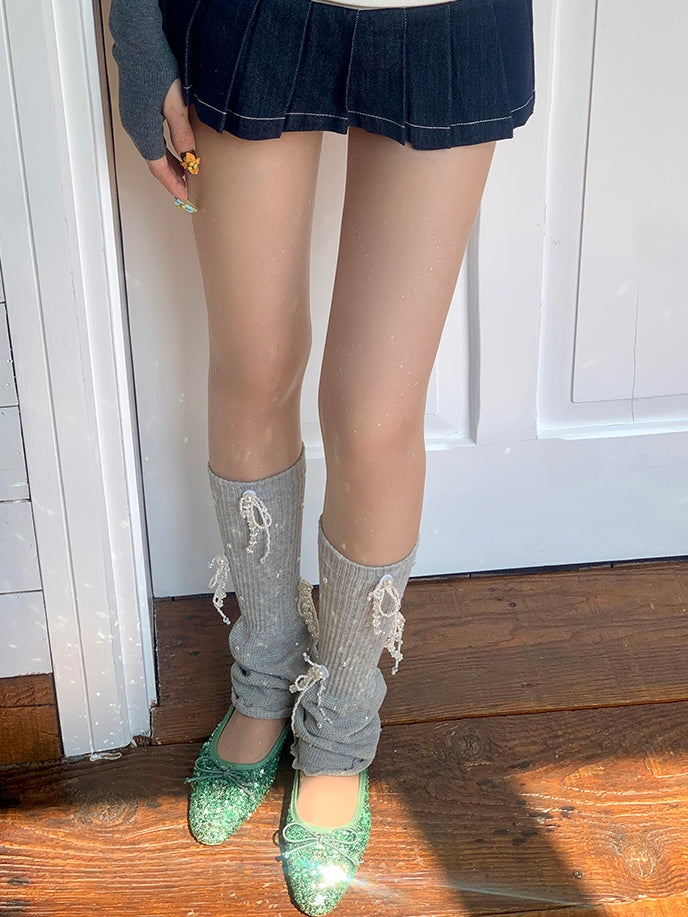 Rolled-Trim 5 Options Details Warmers Leg Color Beaded