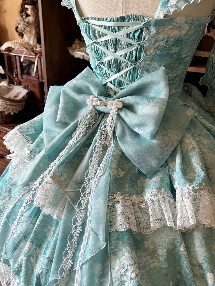 Bow / Green Train Lolita Big Pink