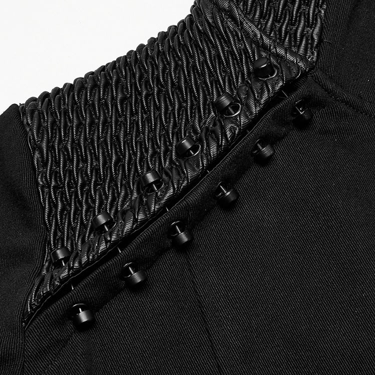 Coat Black Weird Men's Punk