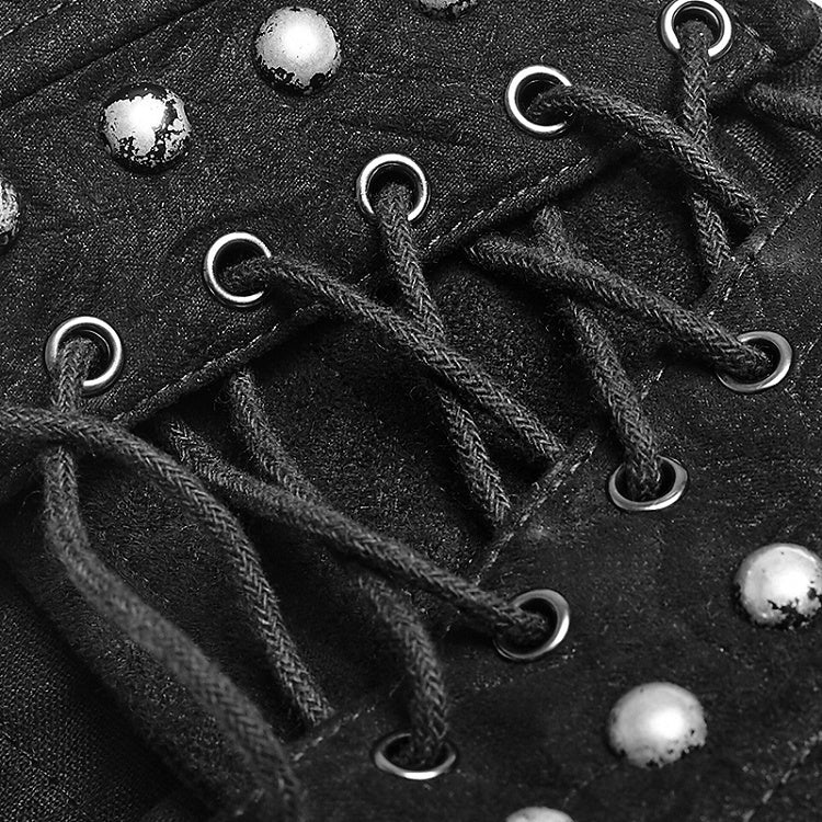 Steampunk Buckle Loops Black Girdle