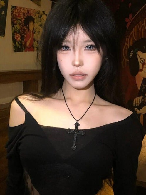Gothic Black Cross Pendant Necklace - WhaleHall