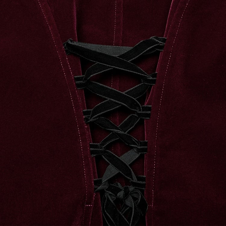 Gothic Chinese Style Coat Red