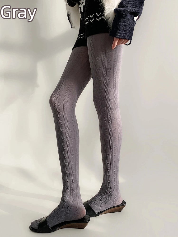 Pattern Tights (5 Colors) Knit Heart