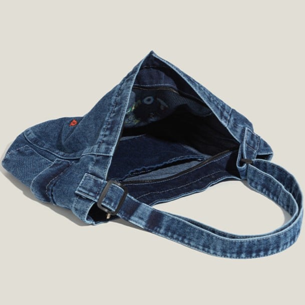 Bag Black/Blue Vintage Cute Animal Shoulder Embroidery