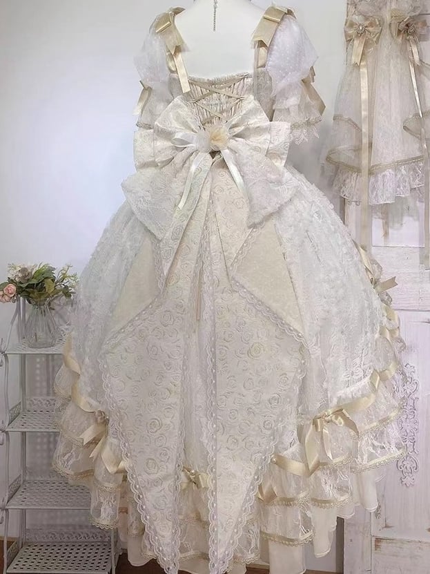 Train Fabric Rosette Bow Big