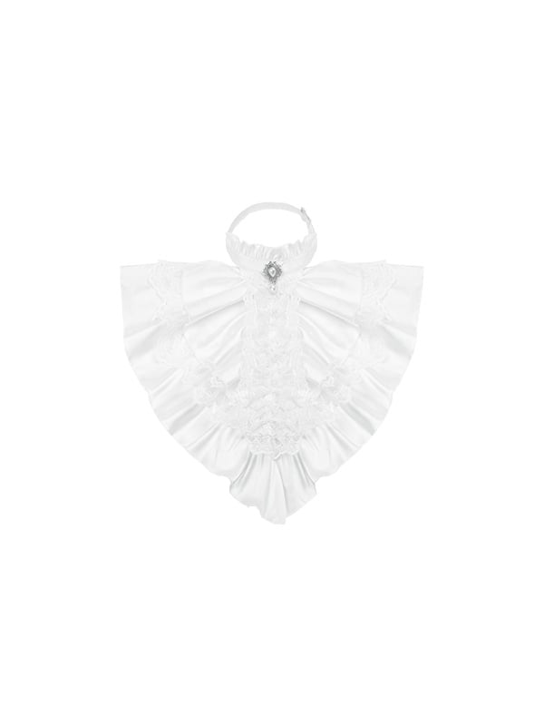 Schwarz-weißes Ouji Lolita-Komplettset: Hemd + Weste + Shorts + Jabot