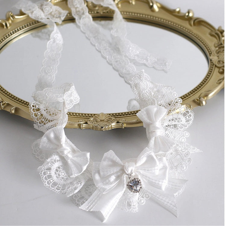 Shiro Heart-Jewel Sweet Choker Lace Bow Style) (Elegant