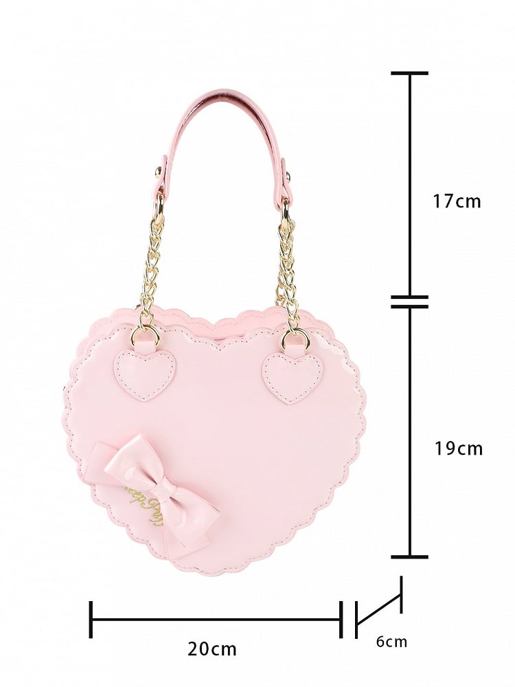 Fastening Pink Sweet for Biscuit Bag - Shape Decor Bow Featuring Lolita Light Small Zipper with Heart Size
