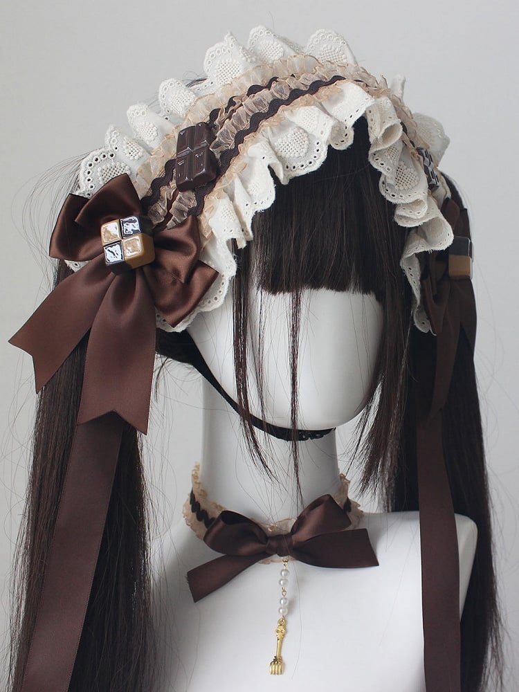 Chocolate Dessert-Themed Hairband Cream