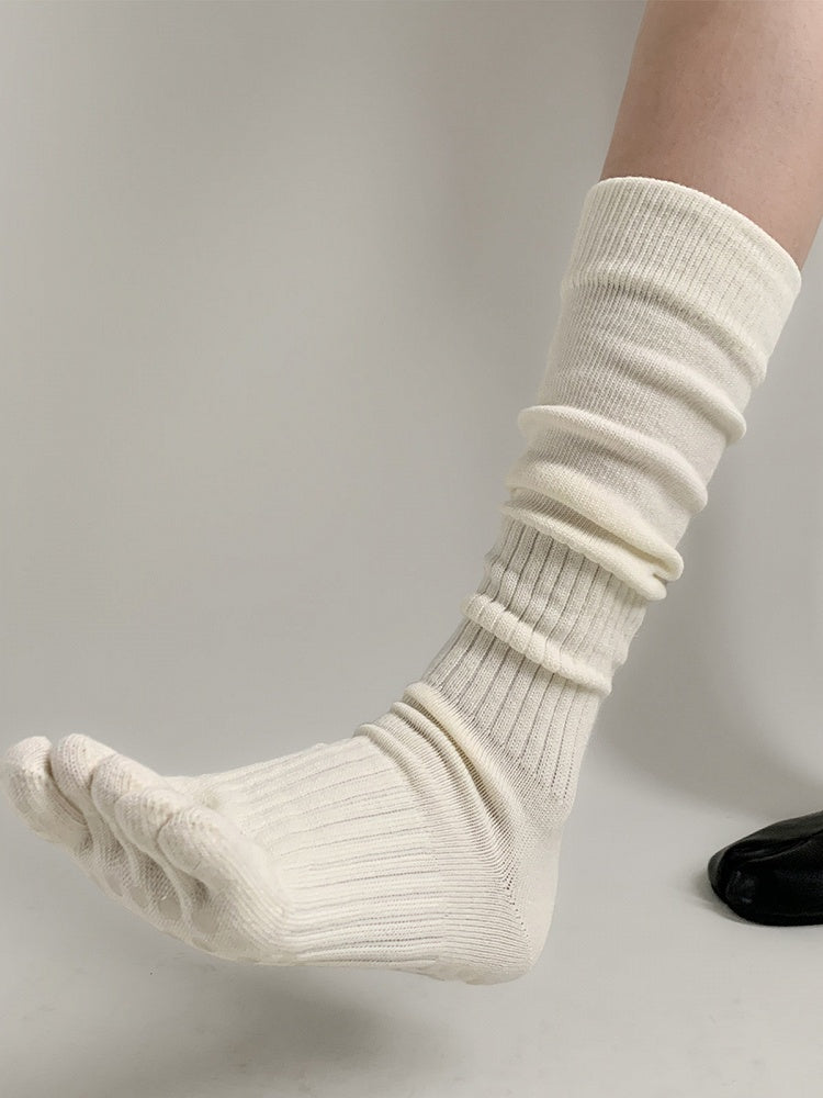 Ribbed Socks Anti-Slip Toe Calf Silicone