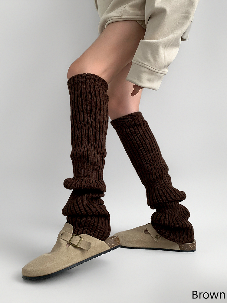 Knitted Retro-Style Leg Warmers 7 Colors