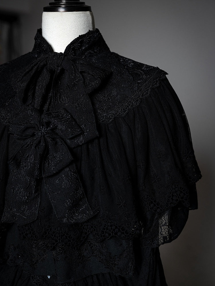 Gothic Lace Black Cape