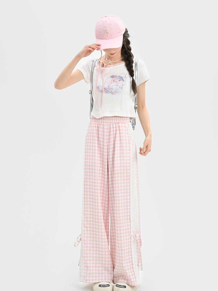 ロング/ショート 山羊座 星座プリント ホワイト コットン Tシャツ バージョン