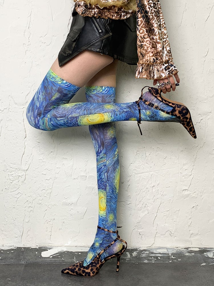 油絵オーバーニーソックス