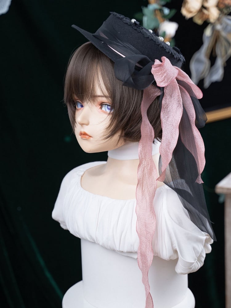 Bob Wig 30cm Cut Brown Air Curly Sweet with Bangs Short