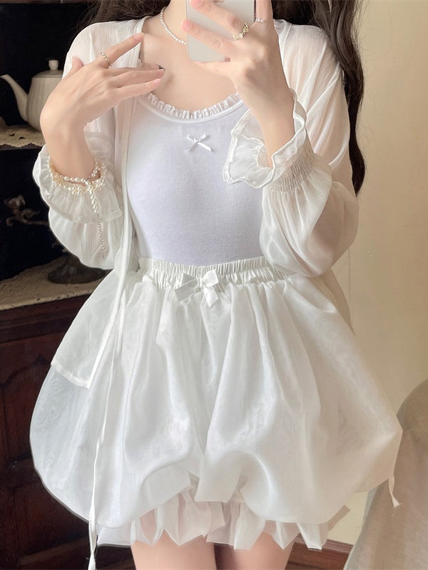 Puffy Organdy Bloomers Lolita White