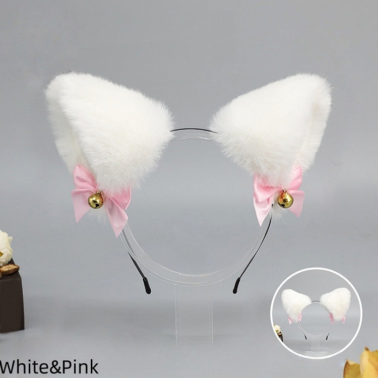 9 Faux Colors with Decoration Fur Cute Bell Bowknot Ear Lolita Fox KC
