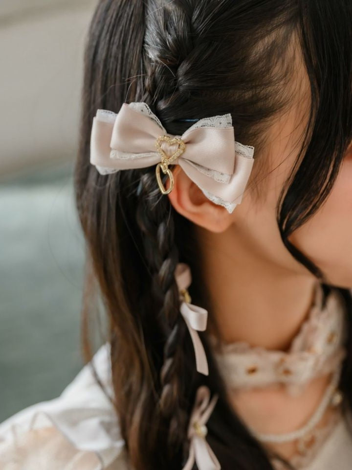 Jirai Bowknot Kei Options Hairclip Lace Color 7 Heart-shaped Ring