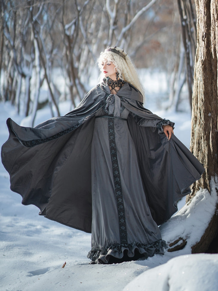 Gray Velvet Cloak