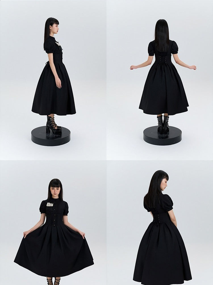 Skirt Lolita Corset Belt High Long Black Waist