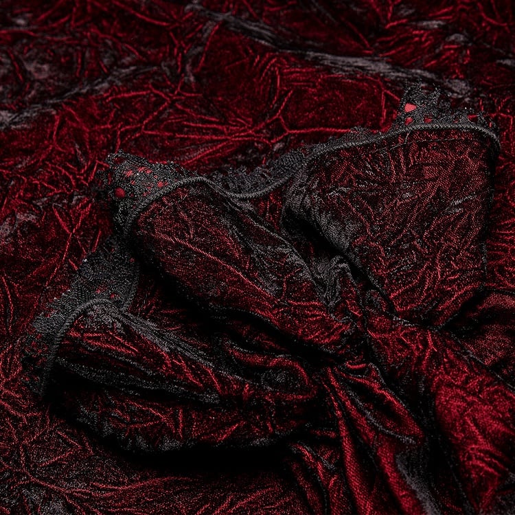 Men's Gothic Velvet Shirt Red